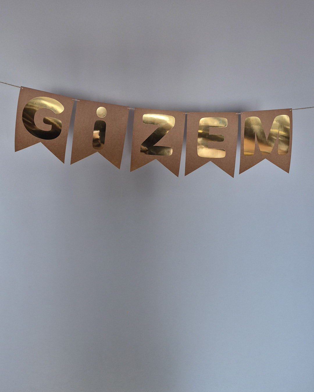 Kişiye Özel Kraft Karton Orta Boy İsim Banner