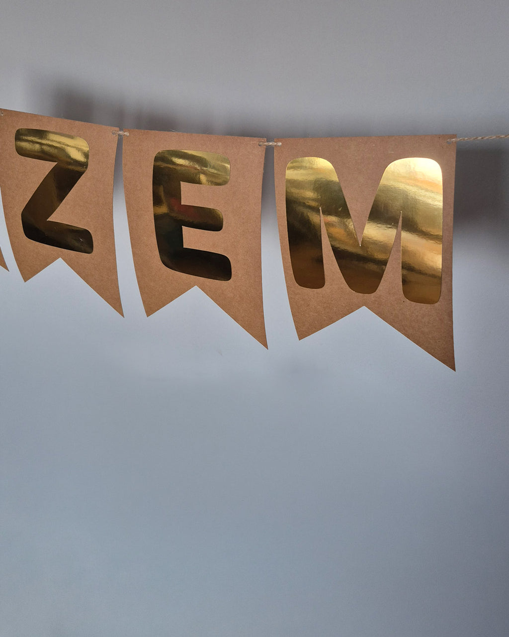 Kişiye Özel Kraft Karton Orta Boy İsim Banner