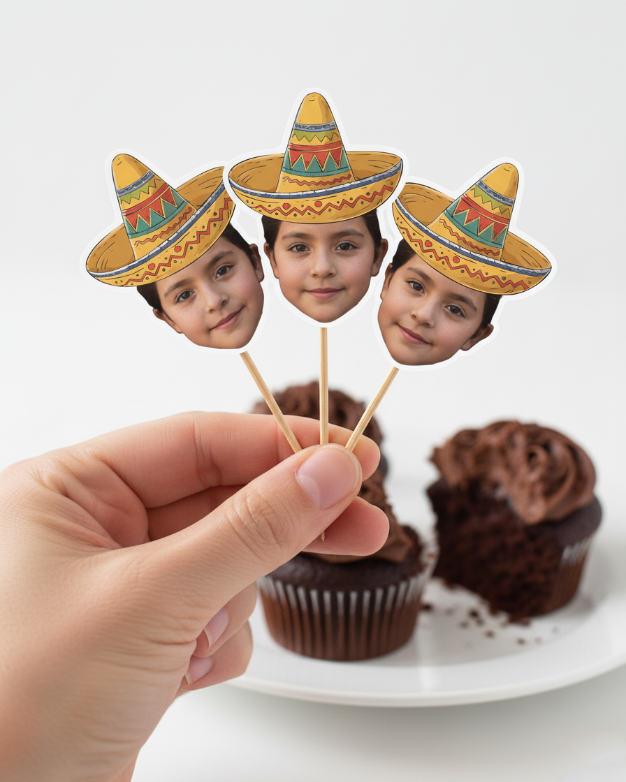 Meksika Temalı Fotoğraflı Parti Kürdanı