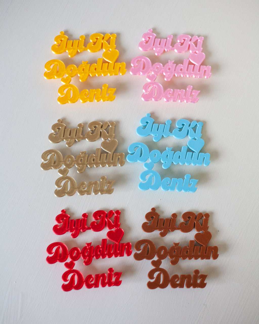 Kişiye Özel İyi Ki Doğdun Pasta Üstü Süs Yazısı