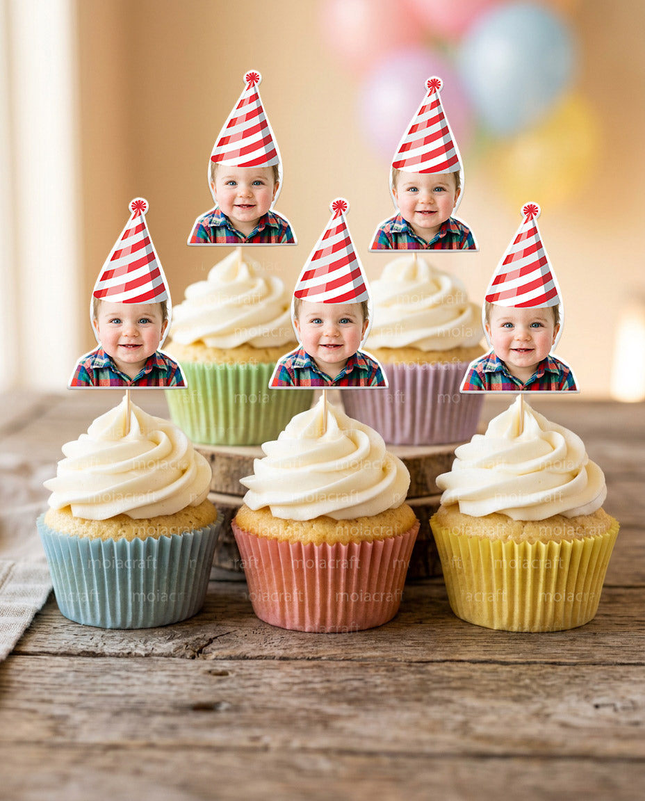 Büst Fotoğraflı Cupcake Kürdanı