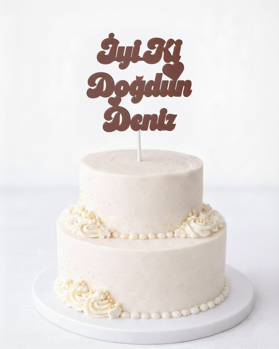 Kişiye Özel İyi Ki Doğdun Pasta Üstü Süs Yazısı