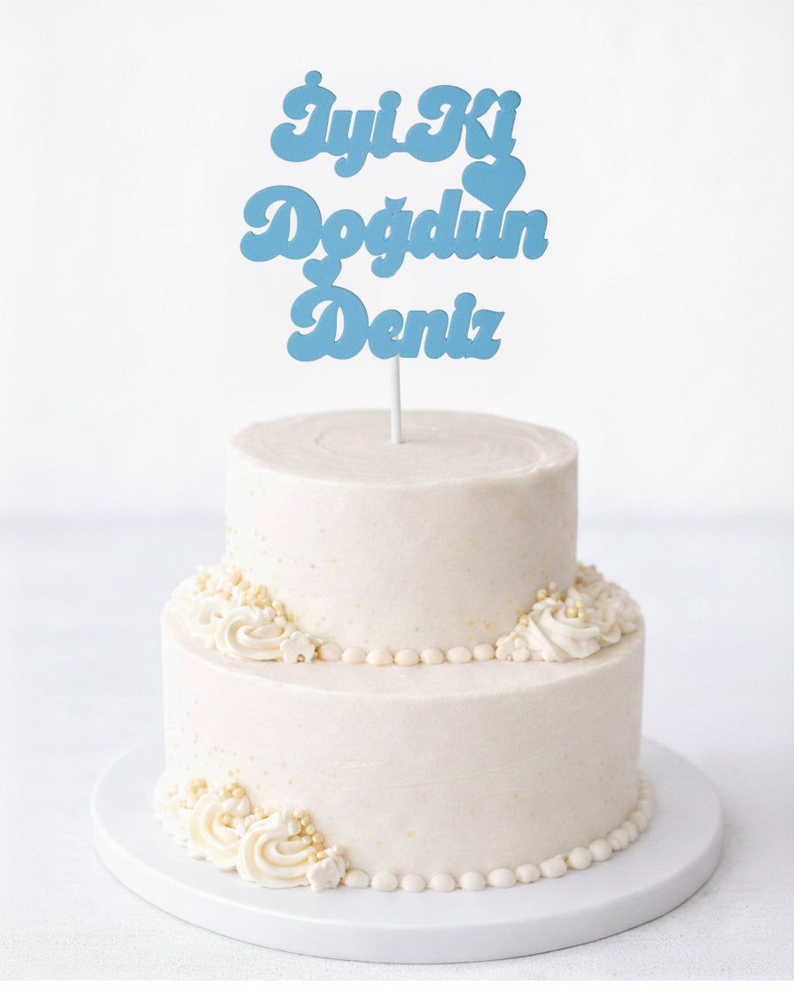 Kişiye Özel İyi Ki Doğdun Pasta Üstü Süs Yazısı