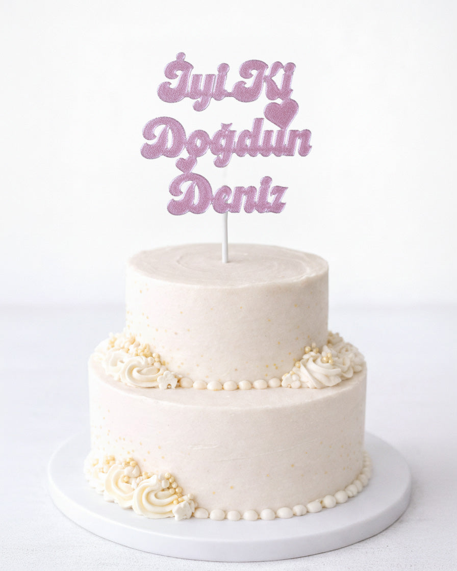 Kişiye Özel İyi Ki Doğdun Pasta Üstü Süs Yazısı